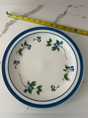 L.L.Bean Blueberry 12” Serving Platter Round Discontinued Stoneware EUC